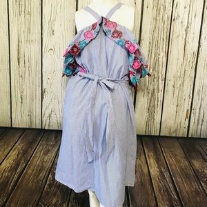 Ann Taylor Loft Fiesta Embroidered Striped D30